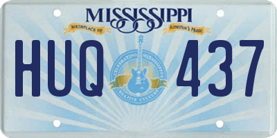 MS license plate HUQ437