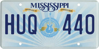 MS license plate HUQ440