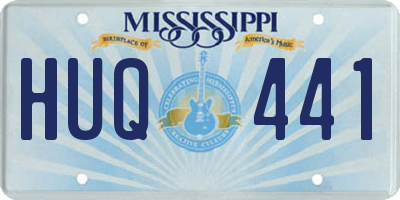 MS license plate HUQ441