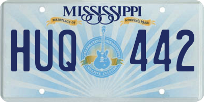 MS license plate HUQ442