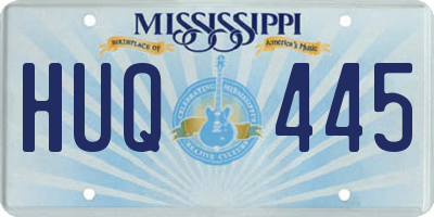 MS license plate HUQ445