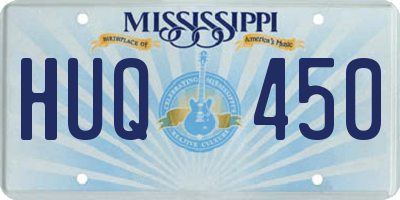 MS license plate HUQ450