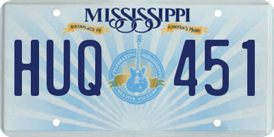 MS license plate HUQ451