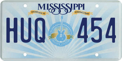 MS license plate HUQ454