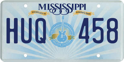MS license plate HUQ458