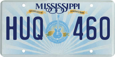 MS license plate HUQ460