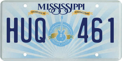 MS license plate HUQ461
