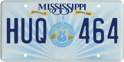 MS license plate HUQ464