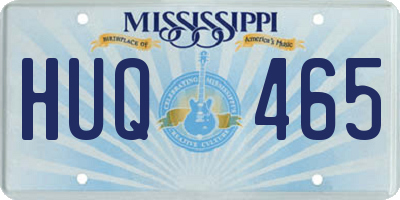 MS license plate HUQ465