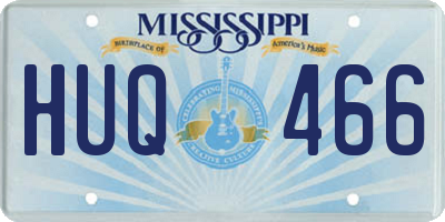 MS license plate HUQ466