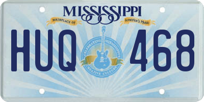 MS license plate HUQ468