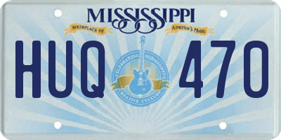 MS license plate HUQ470