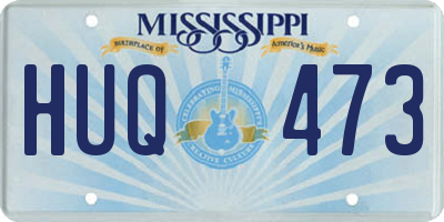 MS license plate HUQ473