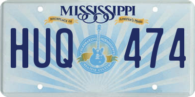 MS license plate HUQ474