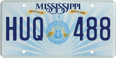 MS license plate HUQ488