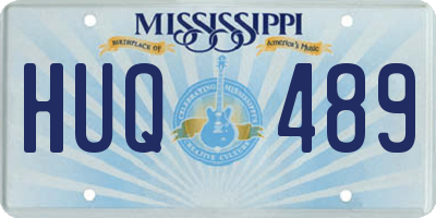 MS license plate HUQ489