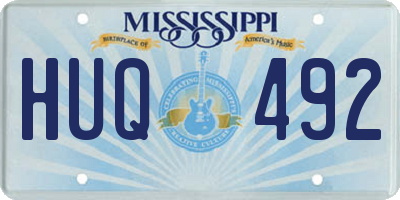 MS license plate HUQ492