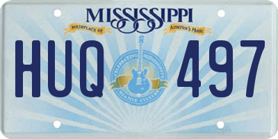 MS license plate HUQ497