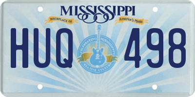MS license plate HUQ498