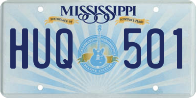 MS license plate HUQ501