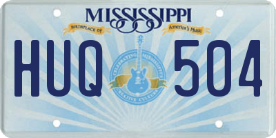 MS license plate HUQ504