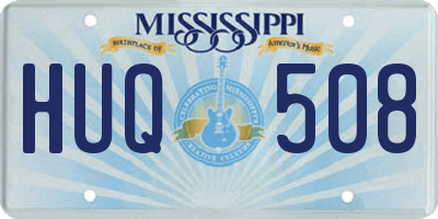 MS license plate HUQ508