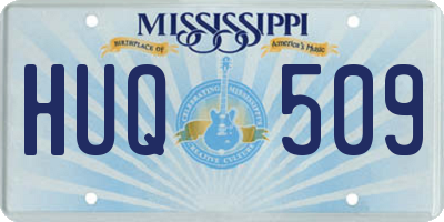 MS license plate HUQ509