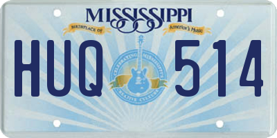 MS license plate HUQ514