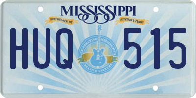 MS license plate HUQ515