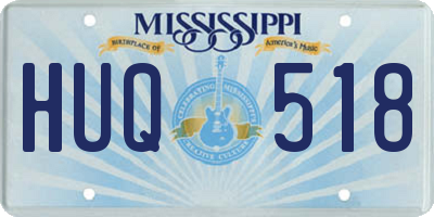 MS license plate HUQ518