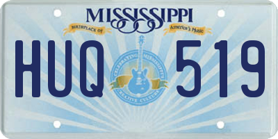 MS license plate HUQ519