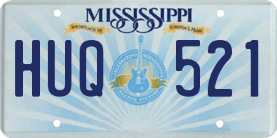 MS license plate HUQ521