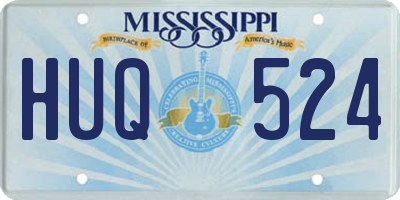 MS license plate HUQ524