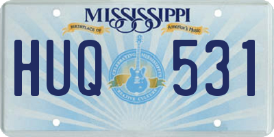 MS license plate HUQ531