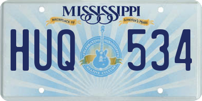 MS license plate HUQ534