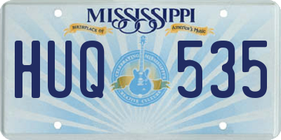 MS license plate HUQ535
