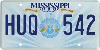 MS license plate HUQ542