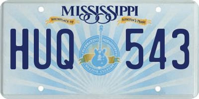 MS license plate HUQ543