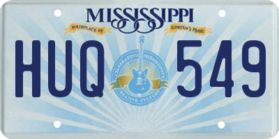 MS license plate HUQ549
