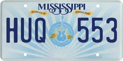 MS license plate HUQ553