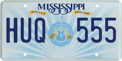 MS license plate HUQ555