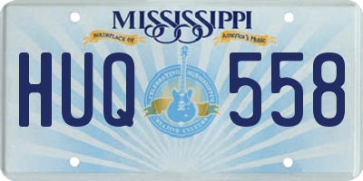 MS license plate HUQ558