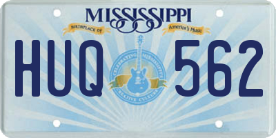 MS license plate HUQ562