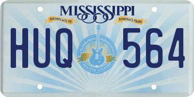 MS license plate HUQ564