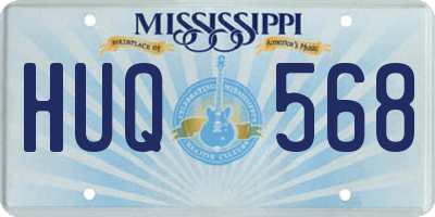 MS license plate HUQ568