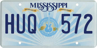 MS license plate HUQ572