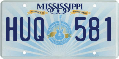 MS license plate HUQ581