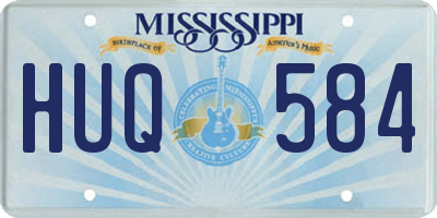 MS license plate HUQ584