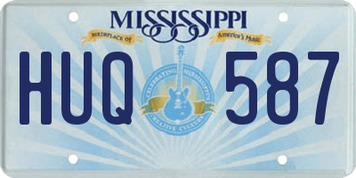 MS license plate HUQ587