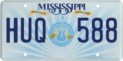 MS license plate HUQ588